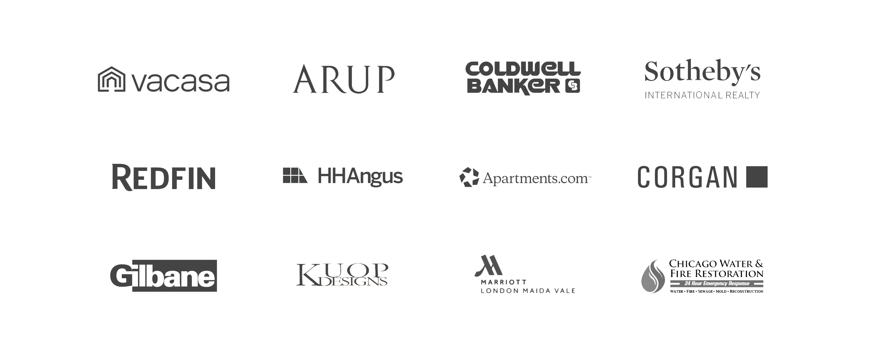 A wall of customer logos