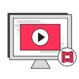 An icon of a video player on a computer